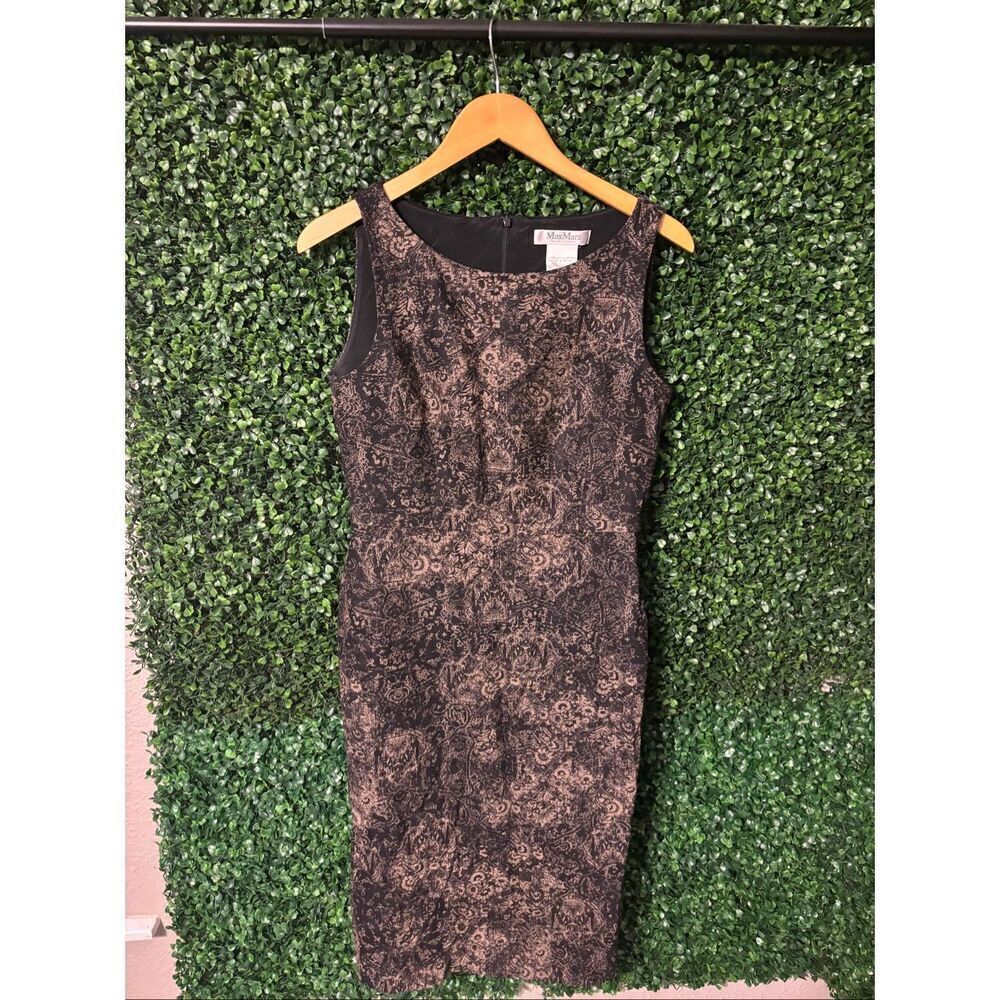MaxMara Virgin Wool Black Dress Sz 8